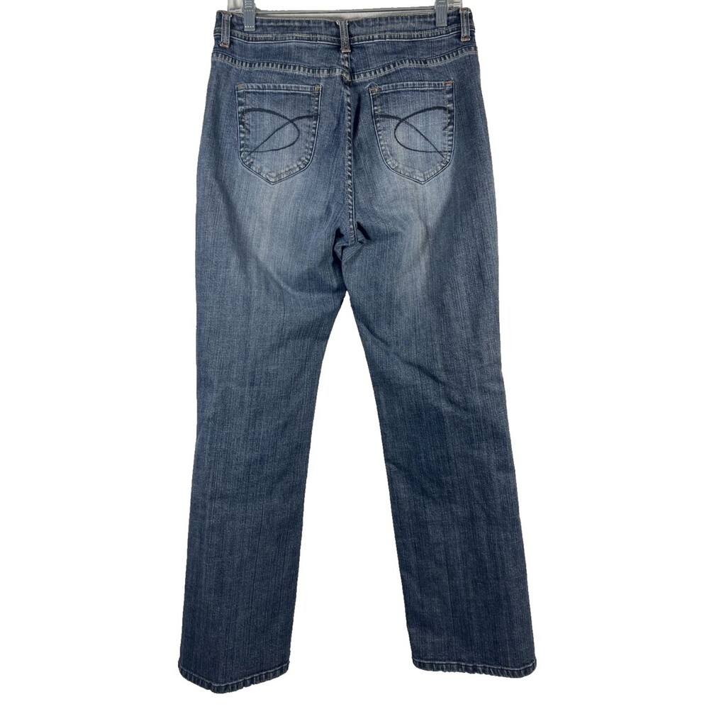 Chicos Platinum Jeans Women 1.5 Regular Blue Denim Quartz Mid Rise Stretch - Picture 3 of 10